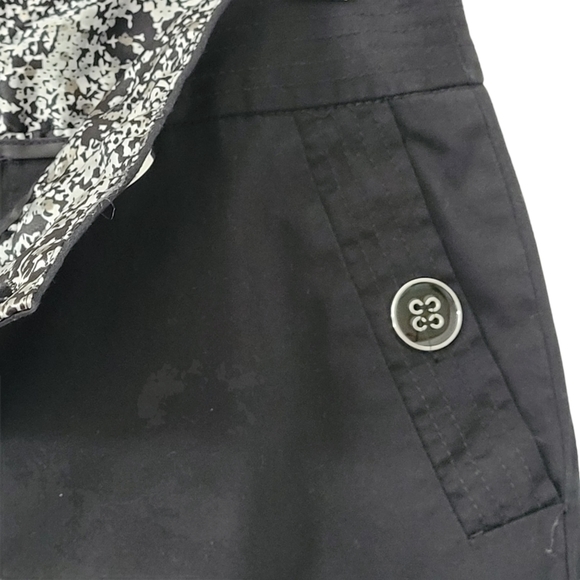 Black Pencil A-Line Cotton Blend Midi Career Skirt - Picture 3 of 8